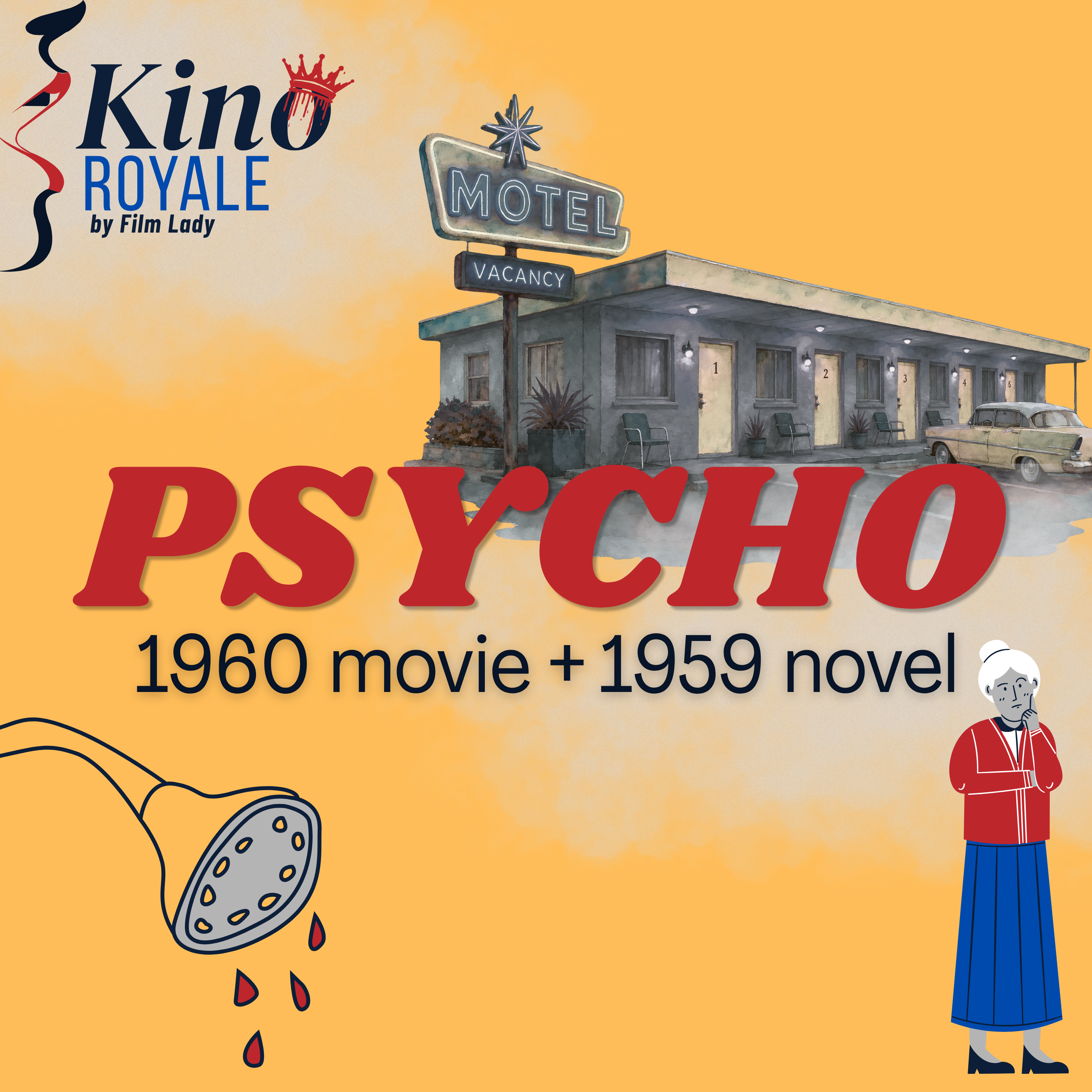Psycho, movie (1960) & novel (1959)
